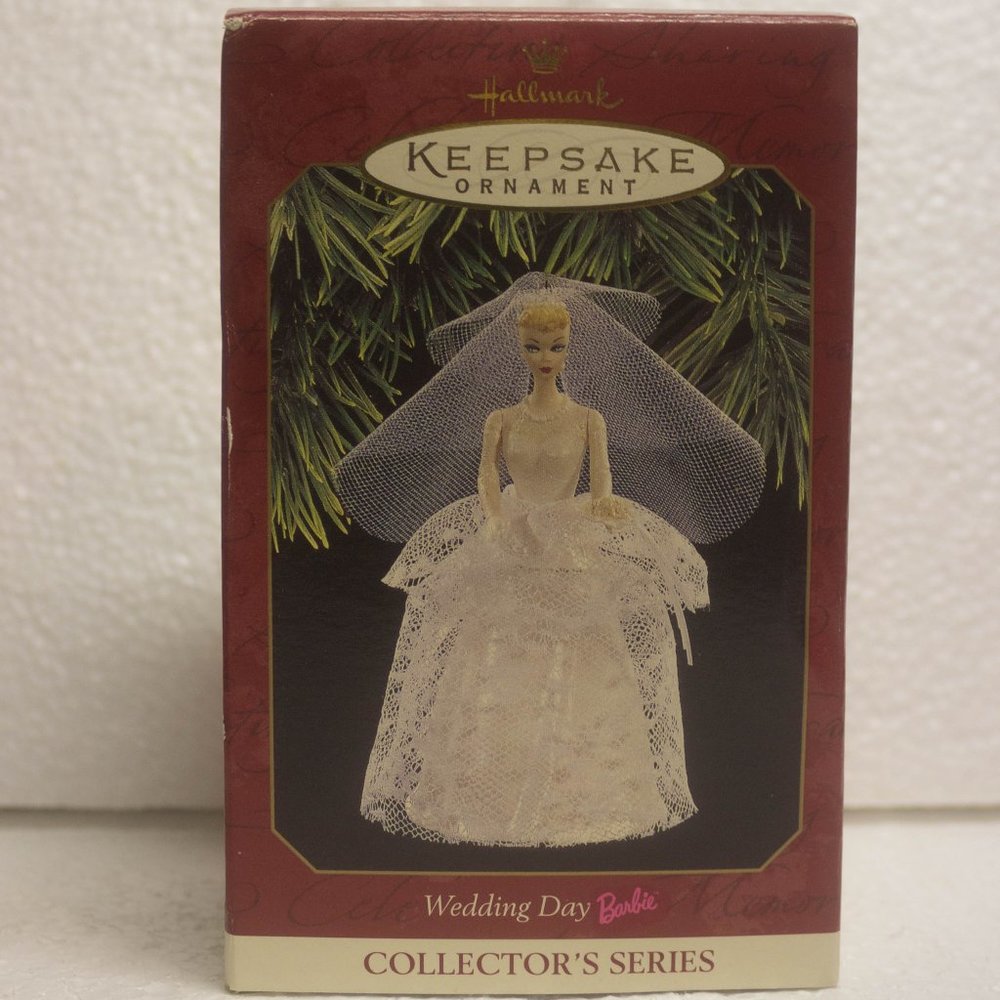 Vintage Hallmark Wedding Day Barbie Ornament 1997 New in Box
